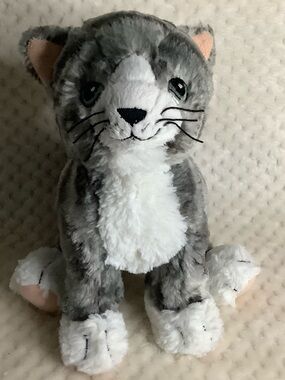 IKEA LILLEPLUTT Grey Tabby Cat Plush 8 inch Stuffed Animal